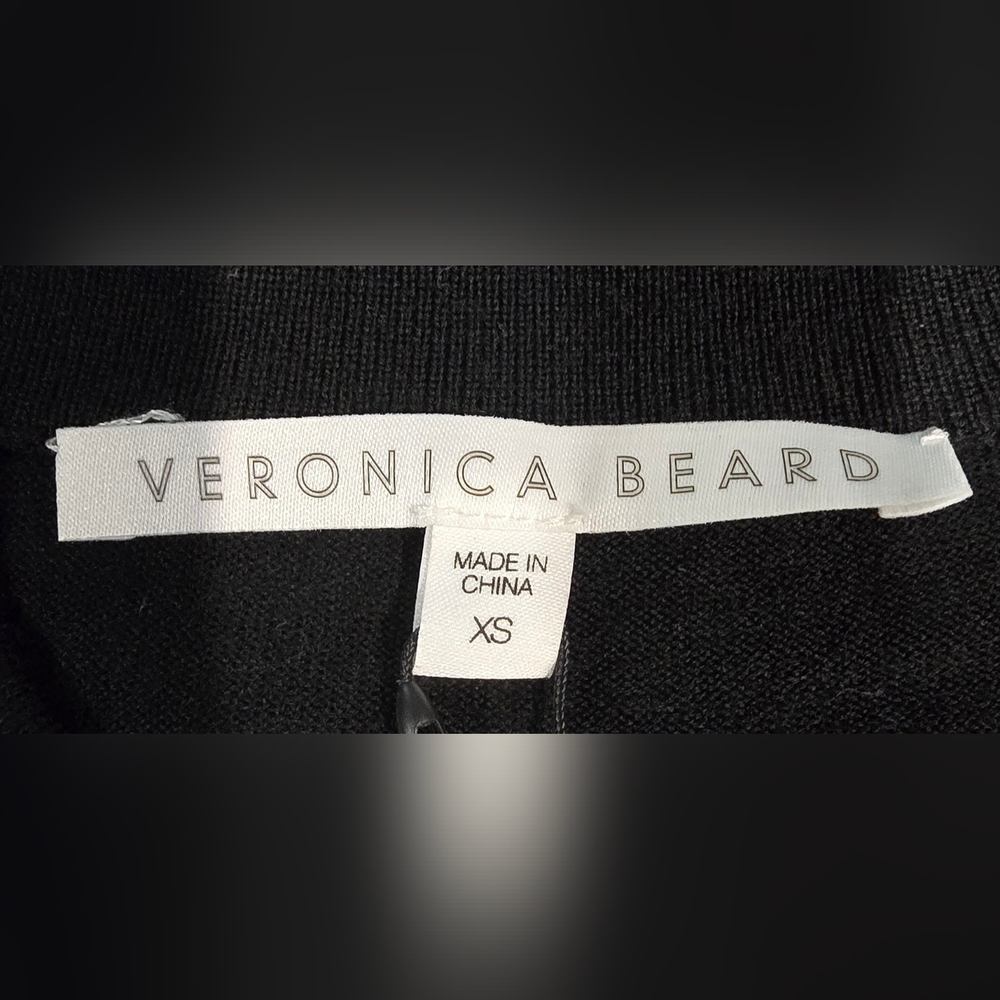 Veronica Beard Roscoe Mixed Media Sweater In Multi Black Size XS - Picture 2 of 8